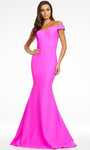 Sophisticated Mermaid Open-Back Off the Shoulder Sweetheart Corset Natural Waistline Dress with a Brush/Sweep Train