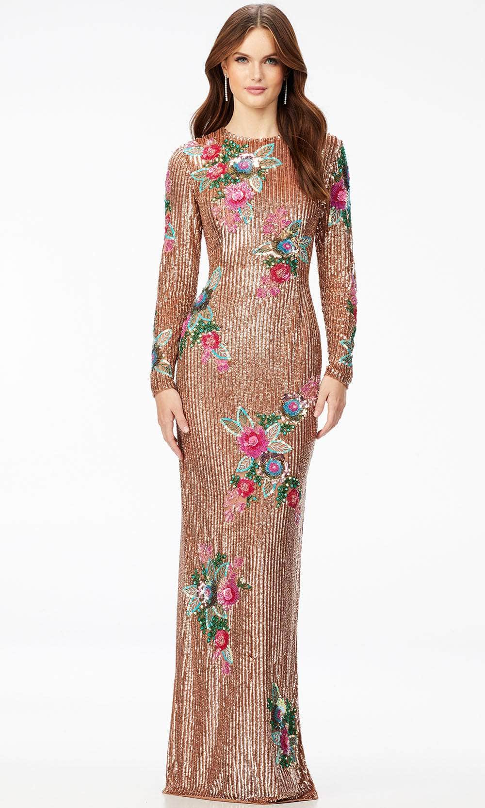 Ashley Lauren 11203 - Beaded Floral Evening Dress
