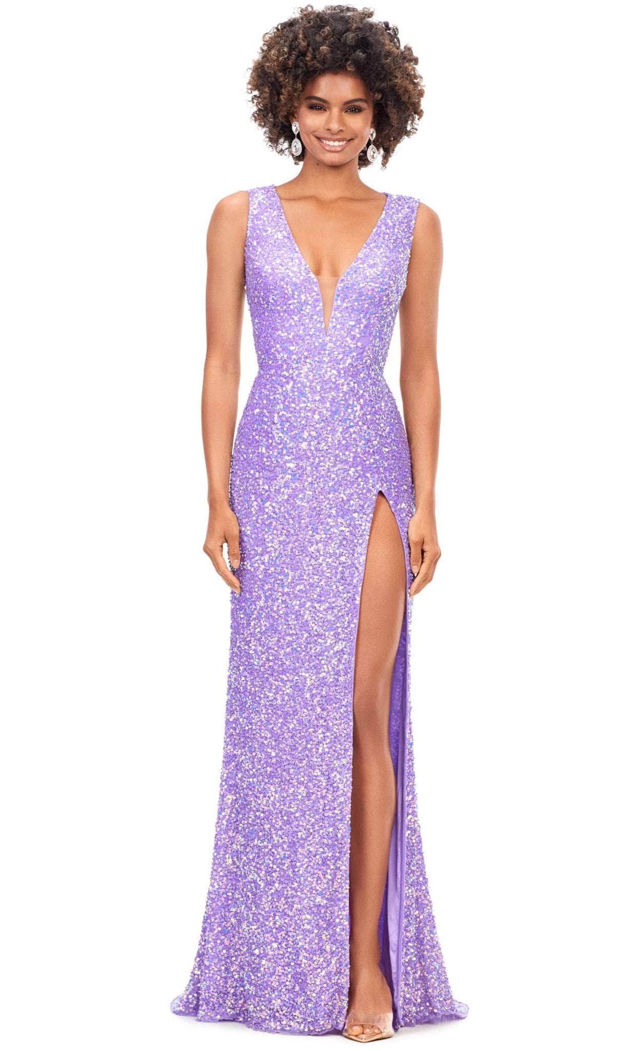 Ashley Lauren 11373 - Deep V-neck Sleeveless Evening Dress
