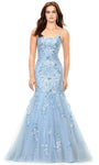 Tulle Floor Length Flared-Skirt Fitted Sequined Lace-Up Open-Back General Print Scoop Neck Natural Waistline Mermaid Sleeveless Spaghetti Strap Dress with a Brush/Sweep Train