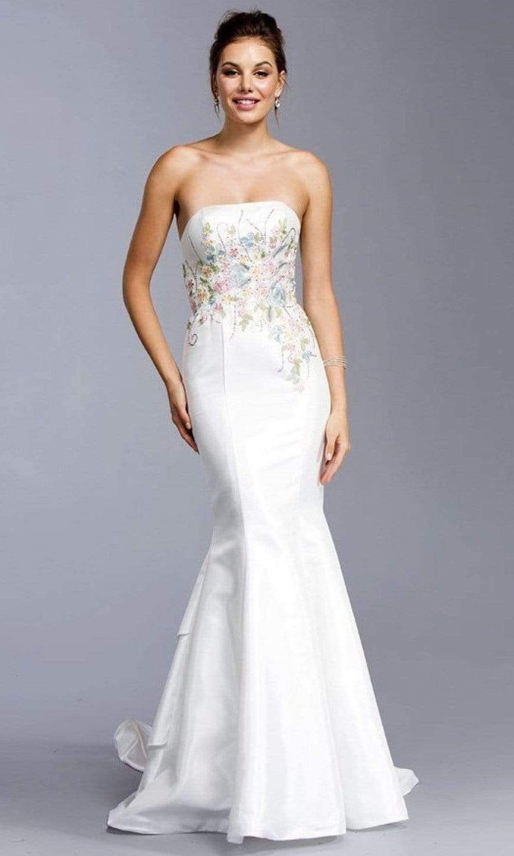 Aspeed Bridal - L1914 Multi Colored Embroidery Wedding Dress
