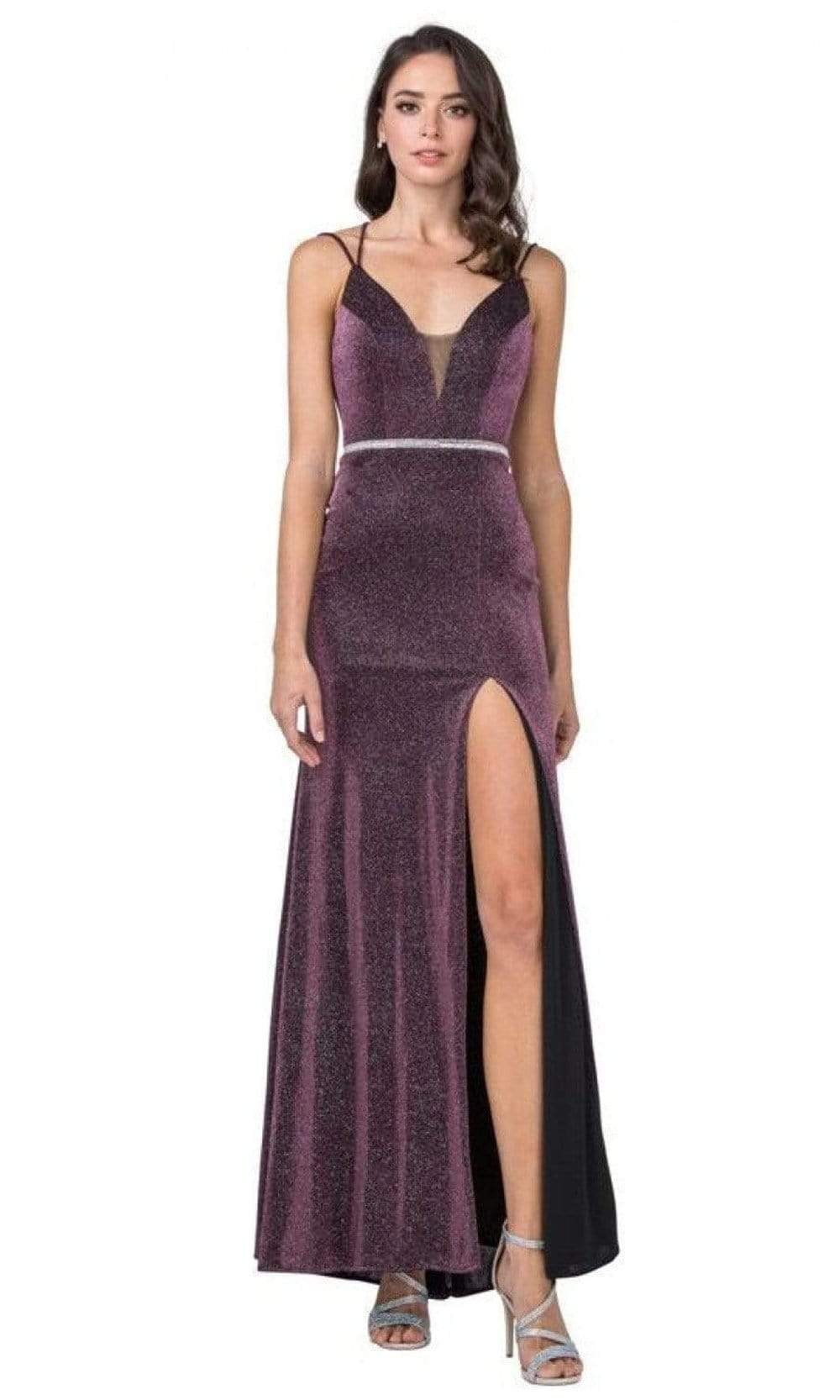 Aspeed Design - D418 Glittered Strappy Back Long Dress
