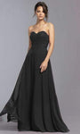 A-line Strapless Natural Waistline Floor Length Applique Beaded Lace-Up Open-Back Sweetheart Dress