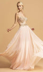 Tall A-line Strapless Beaded Applique Open-Back Back Zipper Sweetheart Natural Waistline Dress with a Brush/Sweep Train
