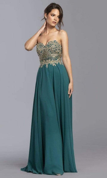 Tall A-line Strapless Natural Waistline Beaded Open-Back Back Zipper Applique Sweetheart Dress with a Brush/Sweep Train