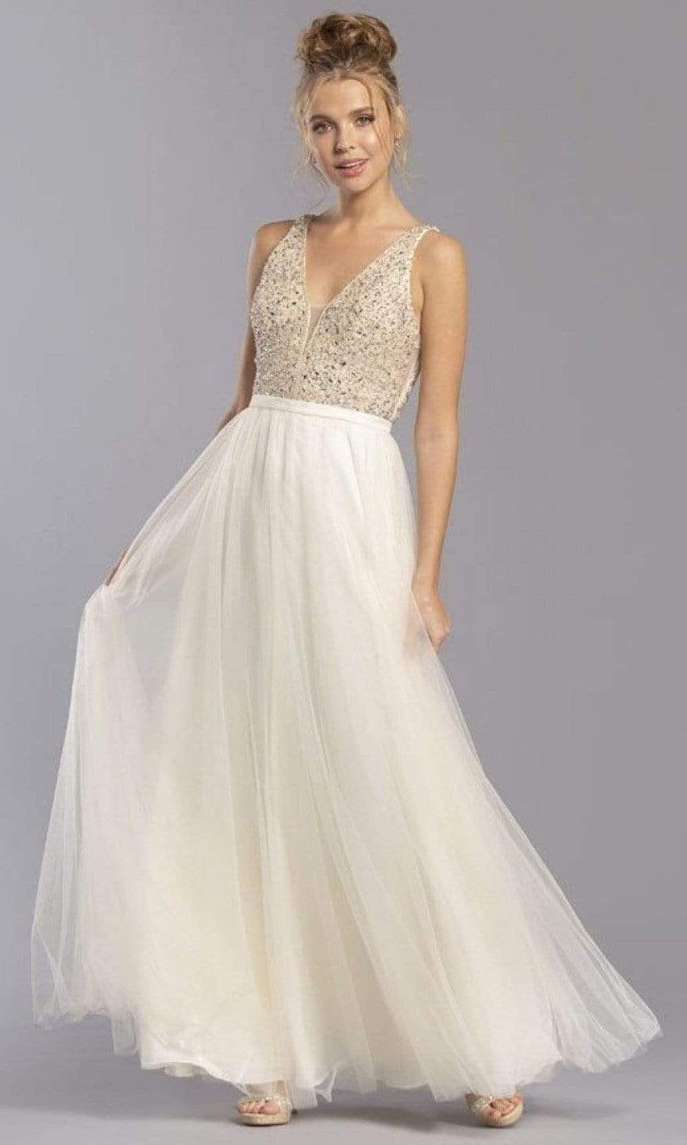 Aspeed Design - L2247 Beaded Full Length Evening Dress
