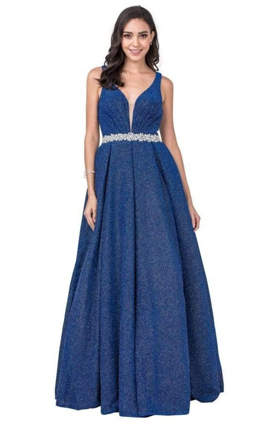 Aspeed Design - L2395 Embellished Waist A-Line Evening Dress
