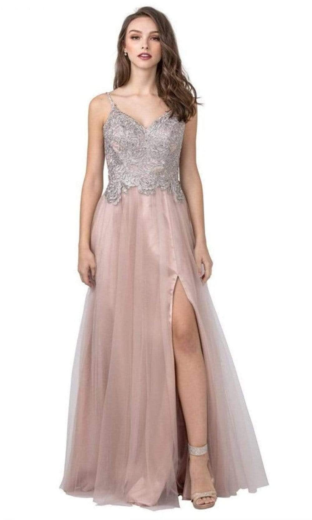 Aspeed Design - L2447 Embroidered Bod Glittery A-Line Gown
