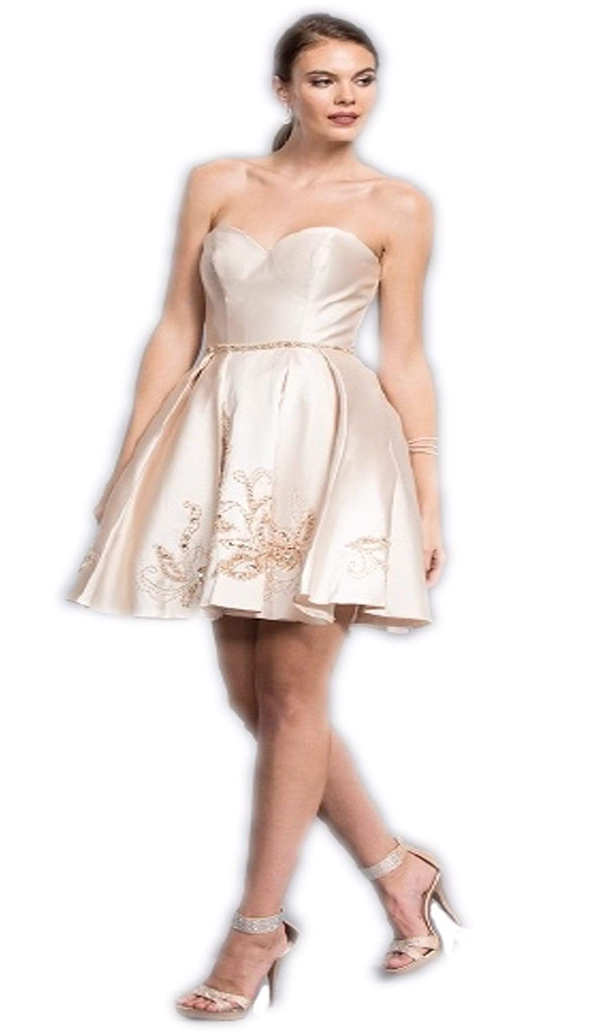 Aspeed Design - Beaded Strapless A-line Homecoming Dress
