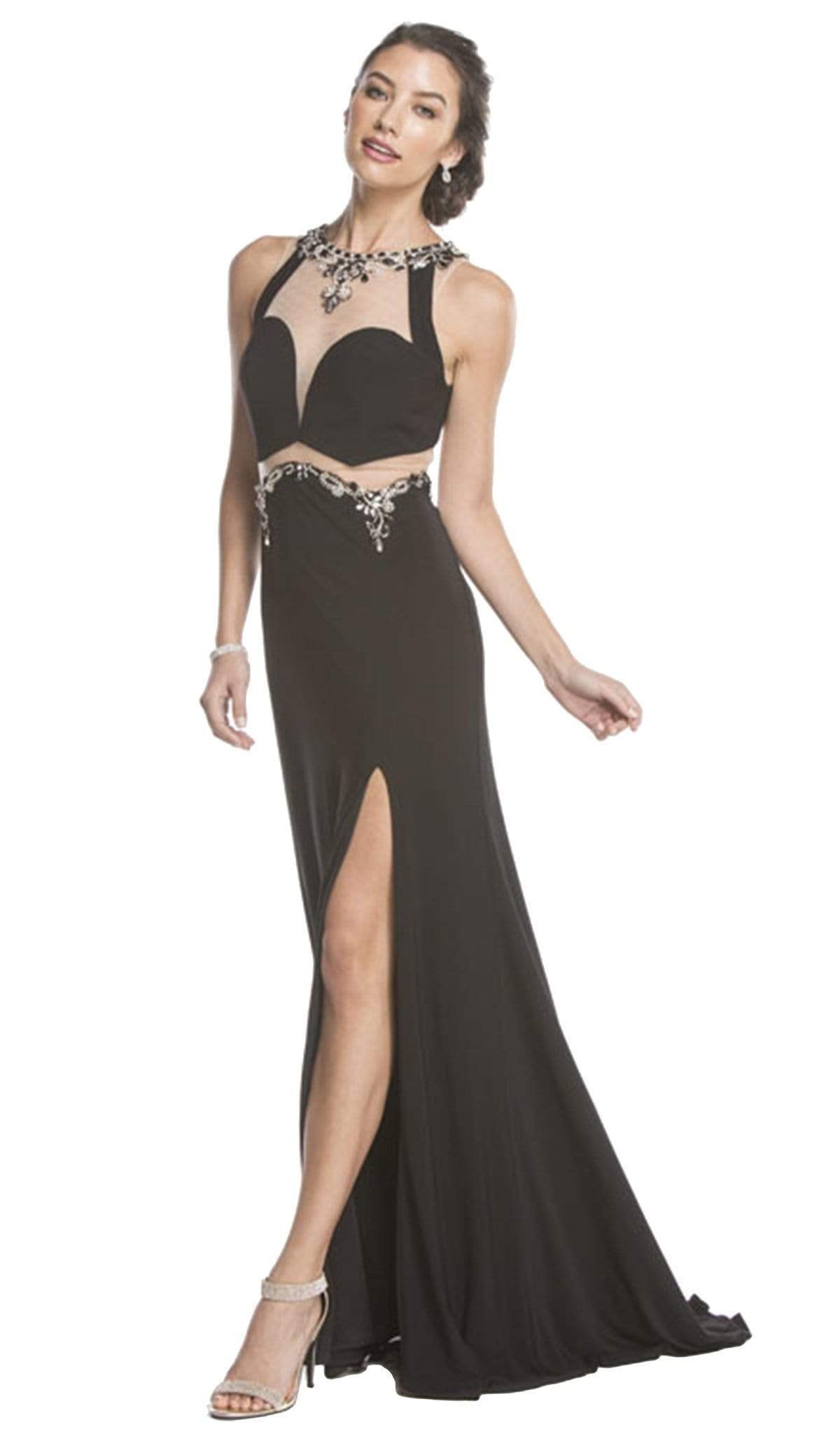 Home Aspeed Design Aspeed Design Bedazzled Halter Sheath Prom Dress