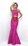 Mermaid Cutout Beaded Jeweled Applique Back Zipper Floor Length General Print Jeweled Neck Empire Waistline Dress