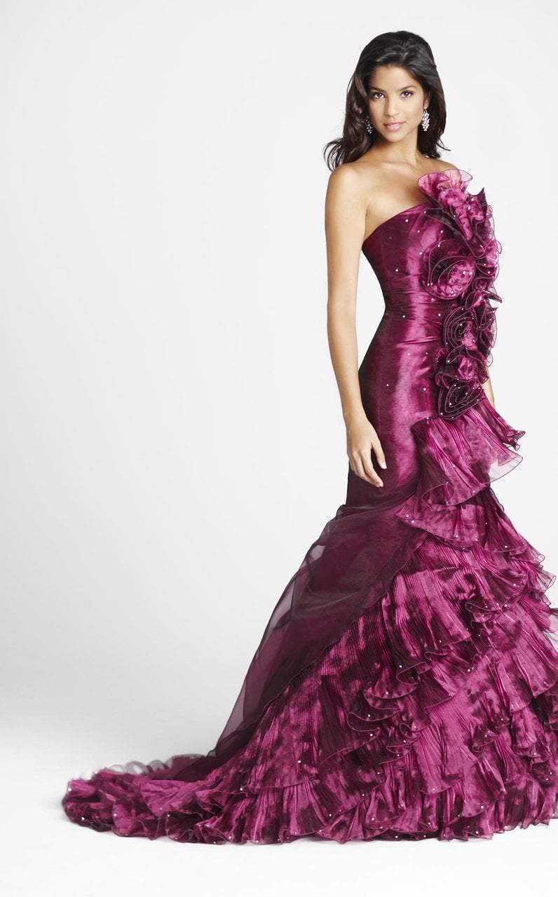 Blush by Alexia Designs - Sleek Strapless Mermaid Evening Gown P010
