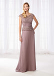 A-line Chiffon Cocktail Ruched Illusion Beaded 3/4 Cap Sleeves Bateau Neck Sweetheart Dress