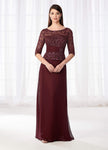 A-line Chiffon 3/4 Cap Sleeves Cocktail Illusion Beaded Ruched Bateau Neck Sweetheart Dress