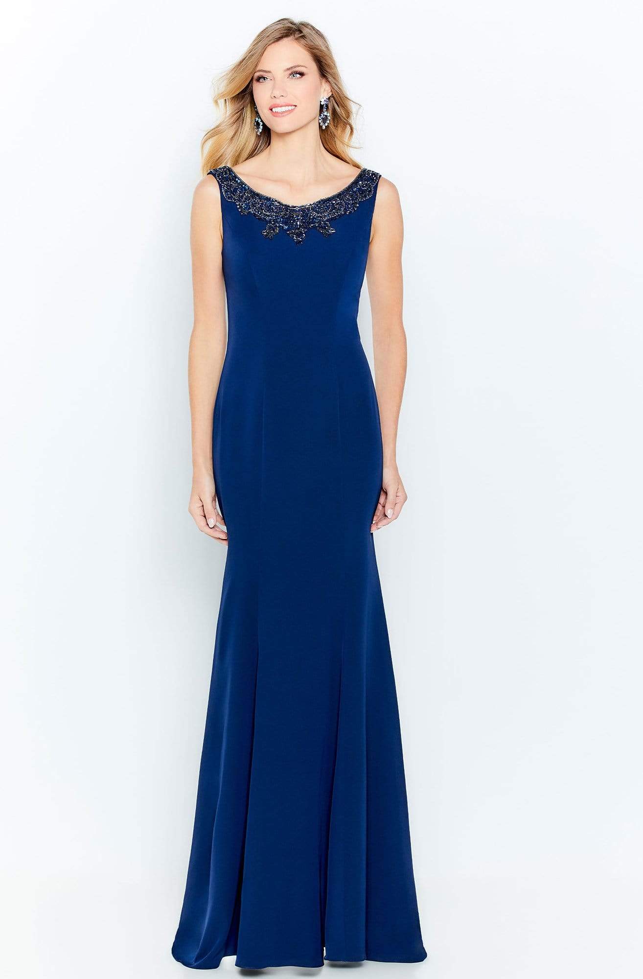 Cameron Blake - 120621 Embellished Scoop Trumpet Dress
