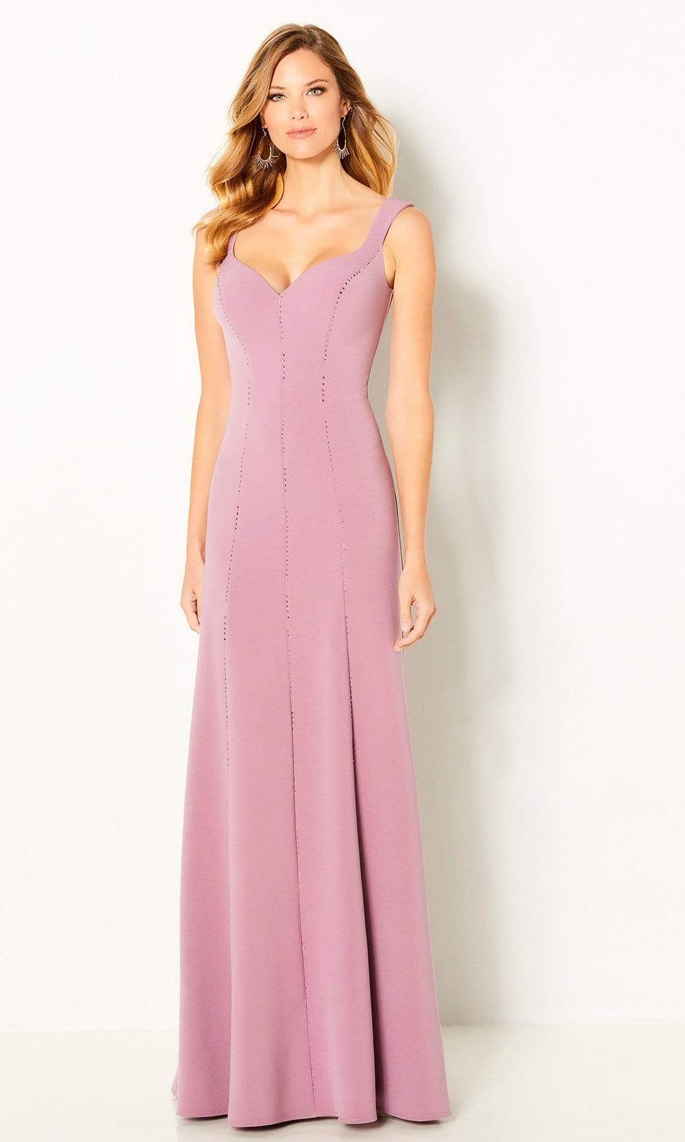 Cameron Blake - 220642 Sleeveless Beaded Seam A-Line Gown
