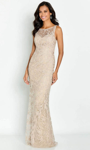 Natural Waistline Bateau Neck Sweetheart Lace Illusion Mesh Sheath Sleeveless Sheath Dress/Evening Dress With a Ribbon