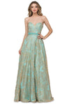 A-line Strapless Natural Waistline Mesh Open-Back Beaded Back Zipper Floor Length Sweetheart Dress With Pearls