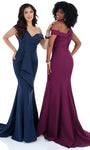 Sophisticated Mermaid Empire Waistline One Shoulder Floor Length Back Zipper Asymmetric Pleated Prom Dress With a Bow(s)