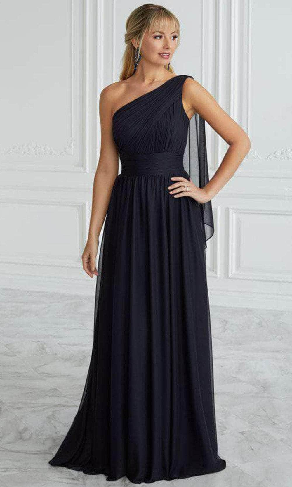 Christina Wu Elegance 17094 - Ruched Asymmetric Evening Gown
