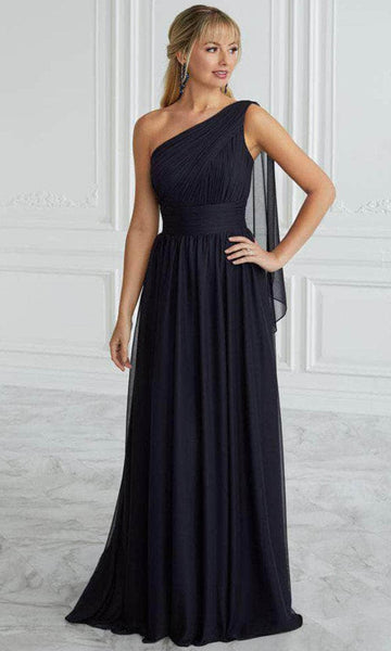 A-line Floor Length Chiffon Natural Waistline One Shoulder Sleeveless Open-Back Back Zipper Gathered Ruched Asymmetric Evening Dress