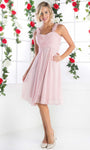 A-line Chiffon Cocktail Above the Knee Fit-and-Flare Sleeveless Empire Waistline Sweetheart Floral Print Ruched Fitted Flowy Back Zipper Dress With Ruffles