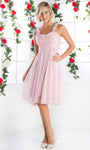 A-line Chiffon Sleeveless Cocktail Above the Knee Sweetheart Floral Print Empire Waistline Fitted Back Zipper Flowy Ruched Fit-and-Flare Dress With Ruffles