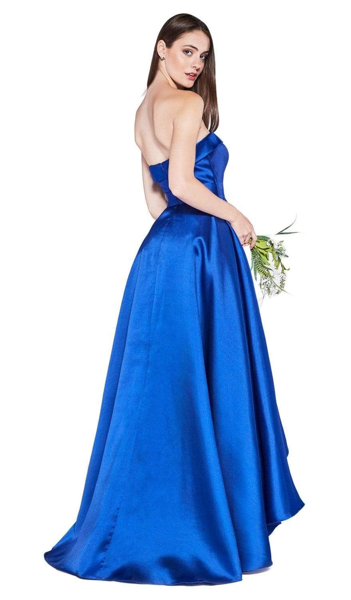 Cinderella Divine 5277 Strapless Mikado High Low Hem Gown Couture Candy 9609