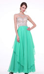 Sophisticated A-line Sweetheart Illusion Tiered Sheer Open-Back Fitted Dress by Cinderella Divine