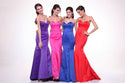 Strapless Open-Back Mermaid Sweetheart Satin Party Dress with a Brush/Sweep Train