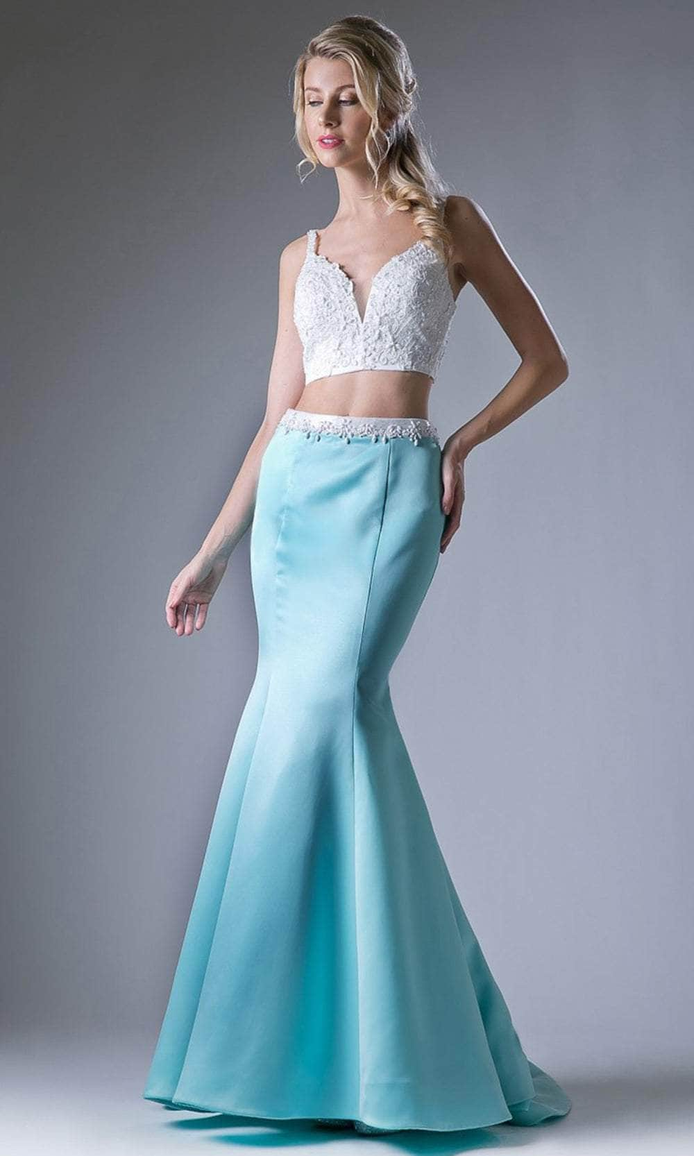 Cinderella Divine CA312 - Mikado Mermaid Two Piece Gown
