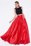 Sophisticated A-line Beaded Pocketed Bateau Neck Cap Sleeves Floor Length Dress