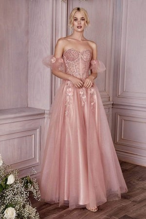 Cinderella Divine Beaded Corset Prom Dress