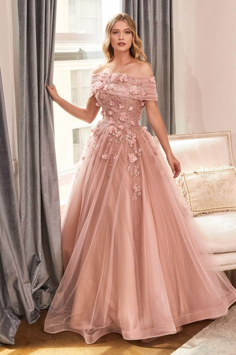 Cinderella Divine - CD955 Strapless Glitter Ballgown
