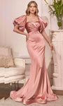 Sweetheart Natural Waistline Mermaid Puff Sleeves Sleeves Off the Shoulder Satin Back Zipper Dress