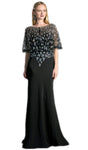 Bateau Neck Sequined Beaded Sheath Floor Length Sheath Dress/Evening Dress with a Brush/Sweep Train