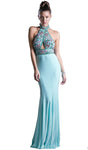 Sexy Sophisticated Pleated Open-Back Fitted Cutout Halter Evening Dress