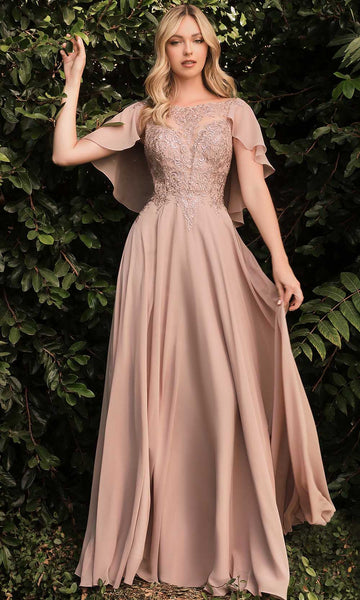 A-line Bateau Neck Sweetheart Lace Embroidered Open-Back Applique Illusion Sheer Natural Waistline Floor Length Evening Dress/Bridesmaid Dress/Mother-of-the-Bride Dress/Prom Dress