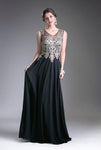 Tall A-line Sweetheart Illusion Jeweled Sheer Applique Floor Length Flutter Sleeves Evening Dress