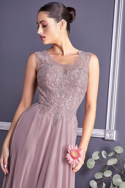 Tall A-line Sweetheart Flutter Sleeves Floor Length Applique Illusion Sheer Jeweled Evening Dress