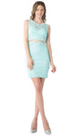 Sheath Sleeveless Sweetheart Fitted Jeweled Wrap Illusion Applique Lace Cocktail Short Sheath Dress