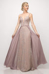 Lace Sweetheart Sheath Floor Length Sleeveless Flowy Applique Fitted Sheath Dress/Party Dress with a Brush/Sweep Train