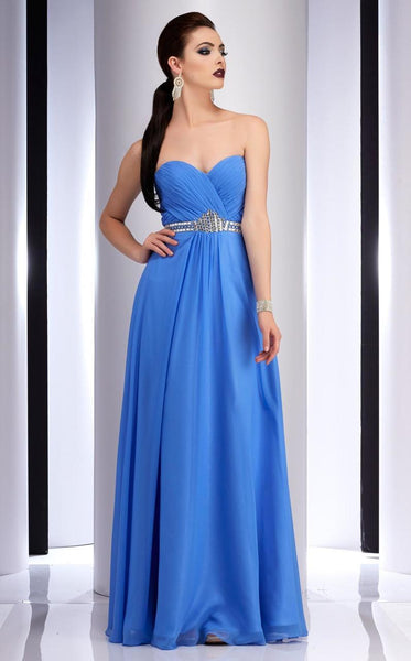 A-line Strapless Natural Waistline Sweetheart Floor Length Sheer Back Zipper Jeweled Open-Back Ruched Wrap Pleated Dress