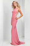 Sophisticated Sheath Keyhole Jeweled Jeweled Neck Sheath Dress