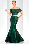 Strapless Natural Waistline Mermaid Open-Back Illusion Sheer Back Zipper Floor Length Off the Shoulder Dress