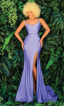 Scoop Neck Spaghetti Strap Natural Waistline Mermaid Bubble Dress Flower(s) Fitted Lace-Up Slit Open-Back Dress