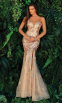 Tall V-neck Natural Waistline Plunging Neck Sleeveless Spaghetti Strap Floor Length Fit-and-Flare Sheath Mermaid Fitted Sequined Glittering Slit Wrap Open-Back Sheer Sheath Dress/Evening Dress with a 