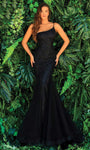 Mermaid Asymmetric Sequined Cutout Back Zipper Wrap One Shoulder Spaghetti Strap Lace Natural Waistline Dress