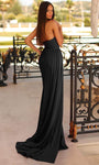 Sexy Strapless Natural Waistline Jersey Sweetheart Draped Ruched Beaded Slit Pleated Mermaid Prom Dress with a Brush/Sweep Train