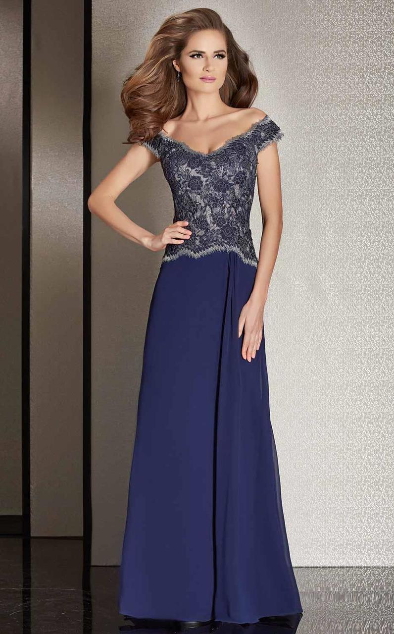 Clarisse - M6254 Off -Shoulder Floral Lace Gown
